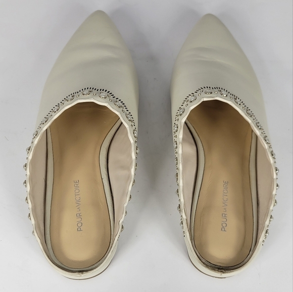 Pour La Victoire Leather Mules #674 Size 8.5 - Picture 7 of 11